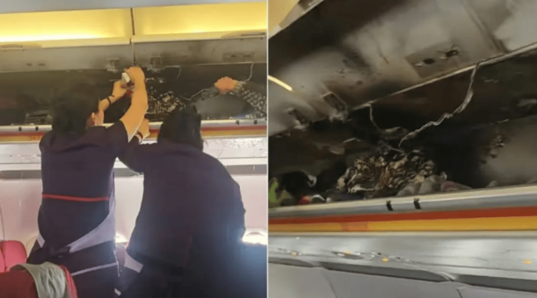 Carregador portátil causa incêndio em voo na China; veja