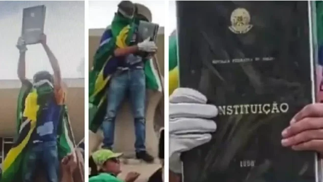 Homem que furtou réplica da Constituição do STF no 8 de janeiro é preso em MG