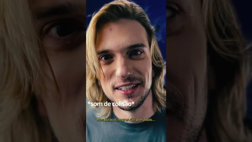 O que acontece quando DOIS BURACOS NEGROS COLIDEM? #Shorts O que acontece quando DOIS BURACOS NEGROS COLIDEM? #Shorts