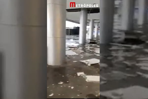 Além da Arena do Grêmio, temporal no RS atinge CT do Inter Além da Arena do Grêmio, temporal no RS atinge CT do Inter