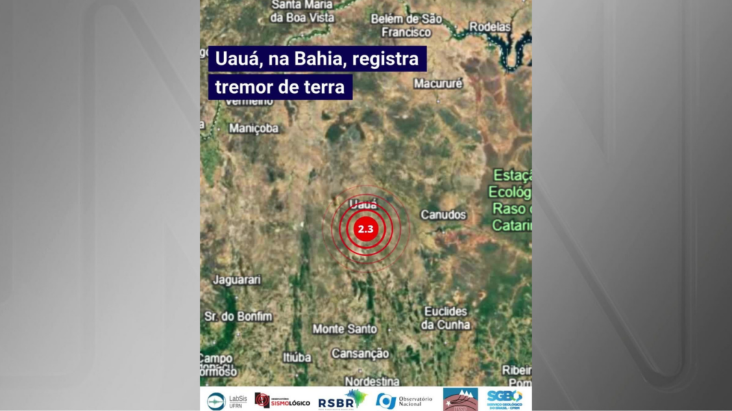 Tremor de magnitude 2,3 é registrado na Bahia Tremor de magnitude 2,3 é registrado na Bahia