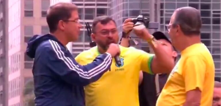 Único governador do Norte em ato, Wilson Lima grita ‘sim’ à anistia