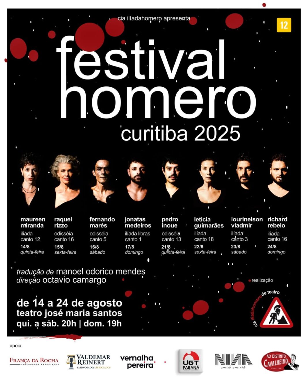 Festival Homero Curitiba 2025 estreia com oito artistas paranaenses em cena Festival Homero Curitiba 2025 estreia com oito artistas paranaenses em cena