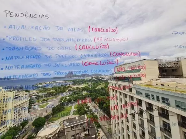 Investigação identifica anotações sobre esquema criminoso nas janelas de escritório da Refit Investigação identifica anotações sobre esquema criminoso nas janelas de escritório da Refit