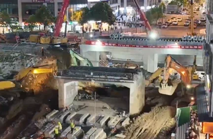 China constrói viaduto de 2,5 mil t em 24h e viraliza China constrói viaduto de 2,5 mil t em 24h e viraliza