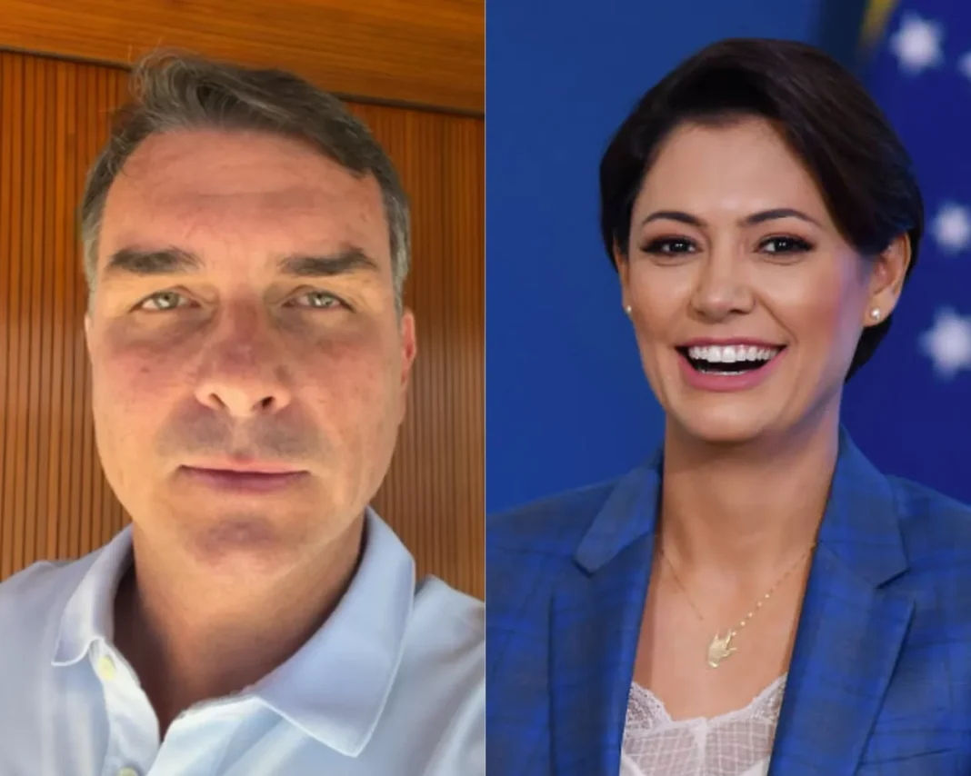 ‘Fogo amigo’ ameaça candidatura de Flávio Bolsonaro; Michelle ainda sonha com vice ‘Fogo amigo’ ameaça candidatura de Flávio Bolsonaro; Michelle ainda sonha com vice