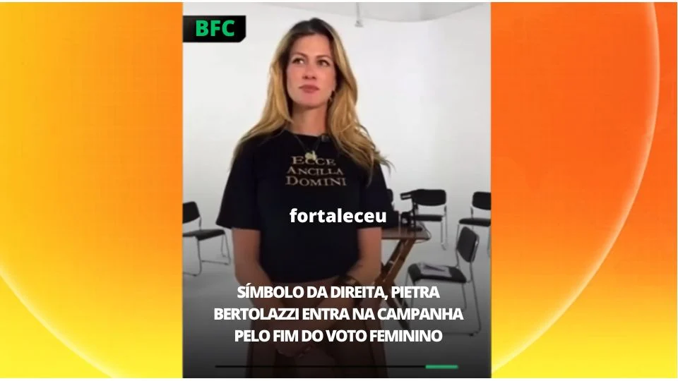 Influenciadora bolsonarista defende fim do voto feminino Influenciadora bolsonarista defende fim do voto feminino