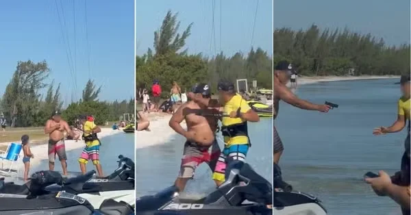 Banhista aponta arma para velejador, mas disparo falha em praia do RJ Banhista aponta arma para velejador, mas disparo falha em praia do RJ